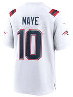 Mens-Nike-Drake-Maye-New-England-Patriots-Player-Game-White-Jersey