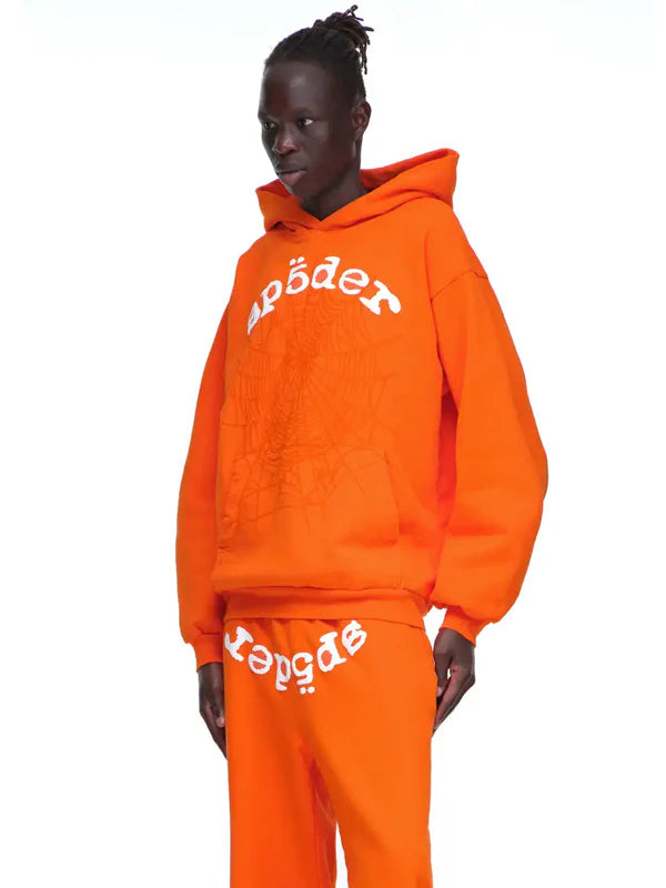 Mens-Orange-Spider-Logo-Worldwide-Tracksuit