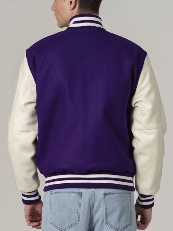 Mens-Purple-And-White-Varsity-Jacket-Back