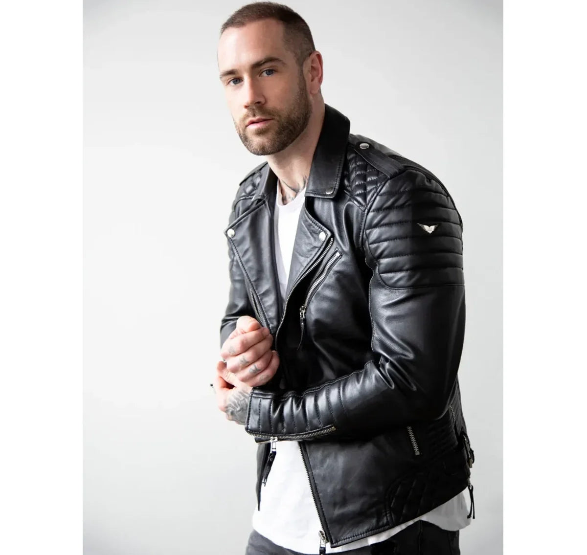 Mens-Quilted-Black-Leather-Motorcycle-Jacket