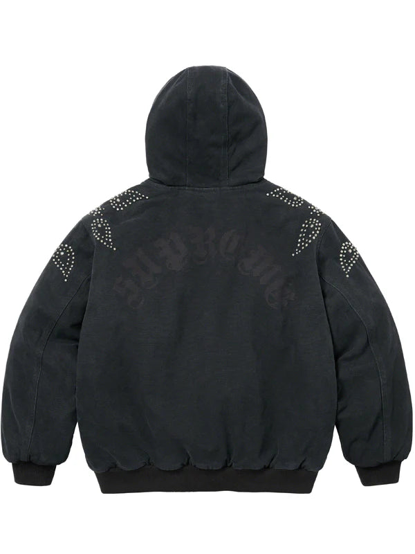 Mens-Supreme-Paisley-Work-Jacket-Black