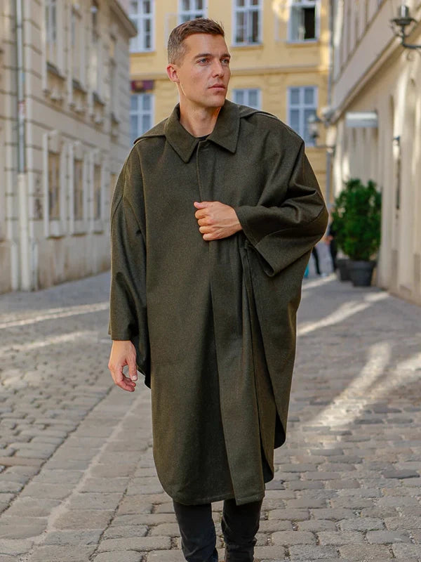 Mens-Wool-Cape-Coat