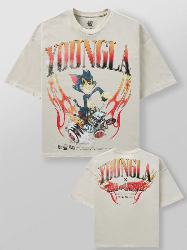 Mens-Youngla-Tom-And-Jerry-Shirt