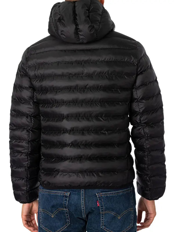 Mens Lacoste Puffer Jacket Black