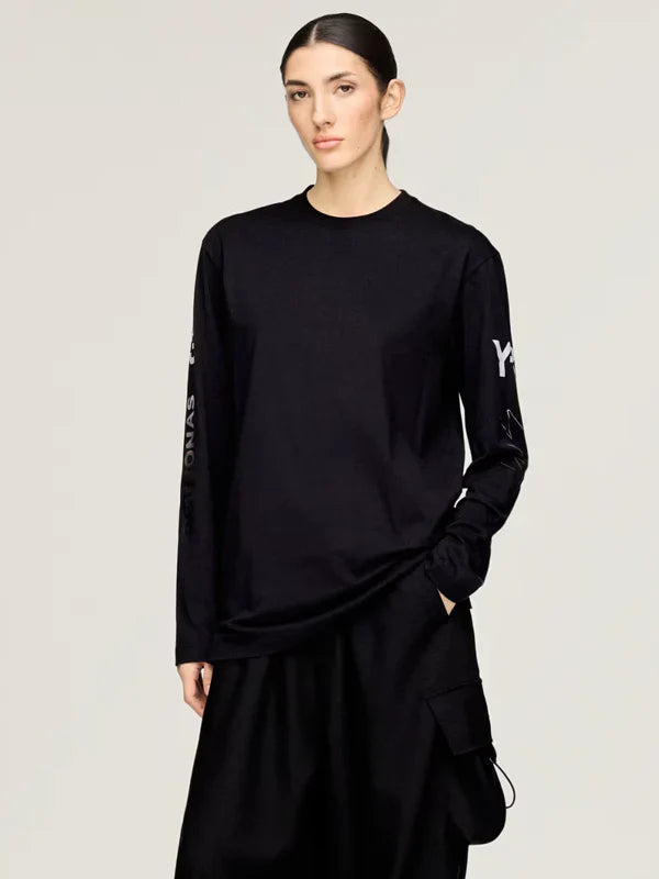 Adidas Y-3 Mercedes Chaos Logo Long Sleeve Tee