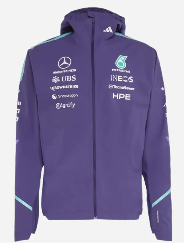 Mercedes AMG F1 Vanda Bloom Team Rain Purple Jacket