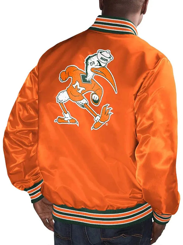 Miami Hurricanes Bomber Satin Jacket For Sale