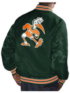 Miami Hurricanes Bomber Satin Jacket For Men And Women