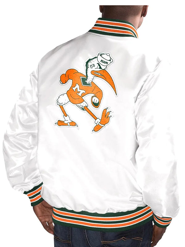 Miami Hurricanes Bomber Satin Jacket Buy
