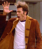 Seinfeld S09 Michael Richards Jacket With Shearling Collar