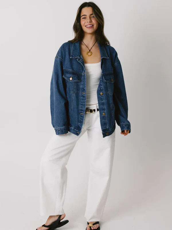 Midtown Denim Jacket In Dark Wash