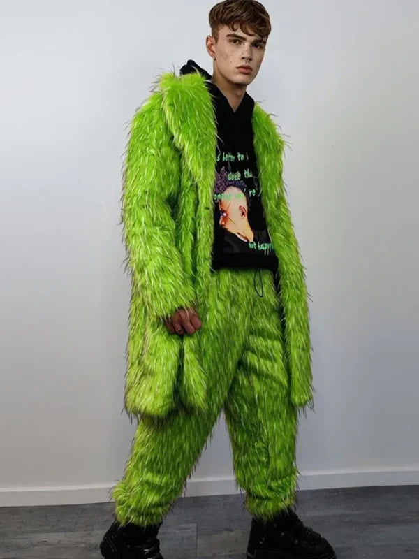 Miguel-Perez-Familia-Peluche-Green-faux-Fur-Coat