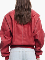 Off Campus S01 Mika Abdalla Red Bomber Jacket