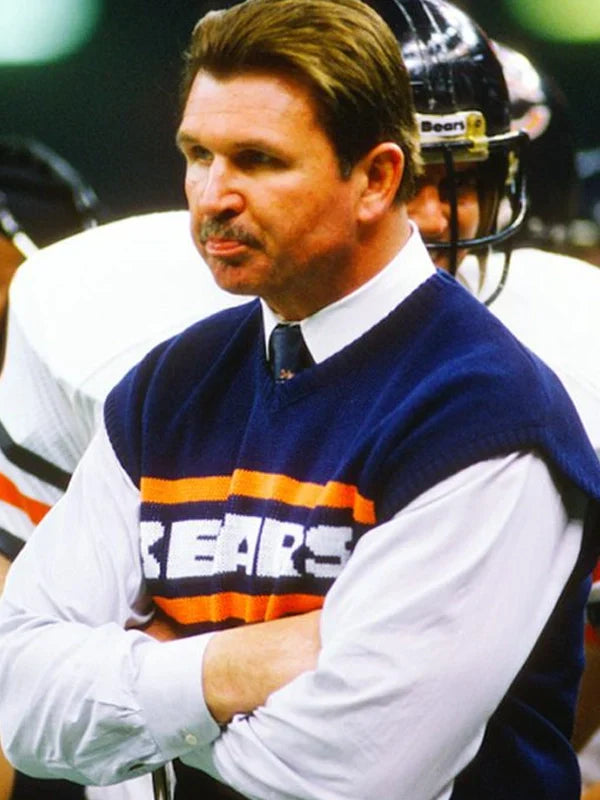 Mike-Ditka-game-worn-Blue-Sweater-Vest
