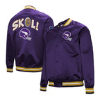 Minnesota Vikings Double Down Purple Satin Jacket For Men