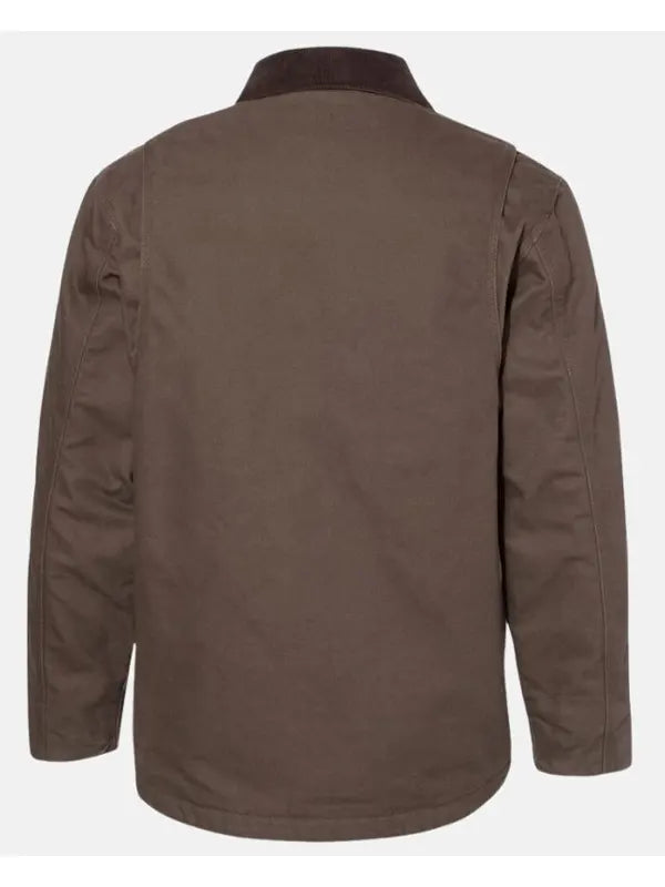 Moses Wilkinson Mens Brown Cotton Jacket Corduroy Collar