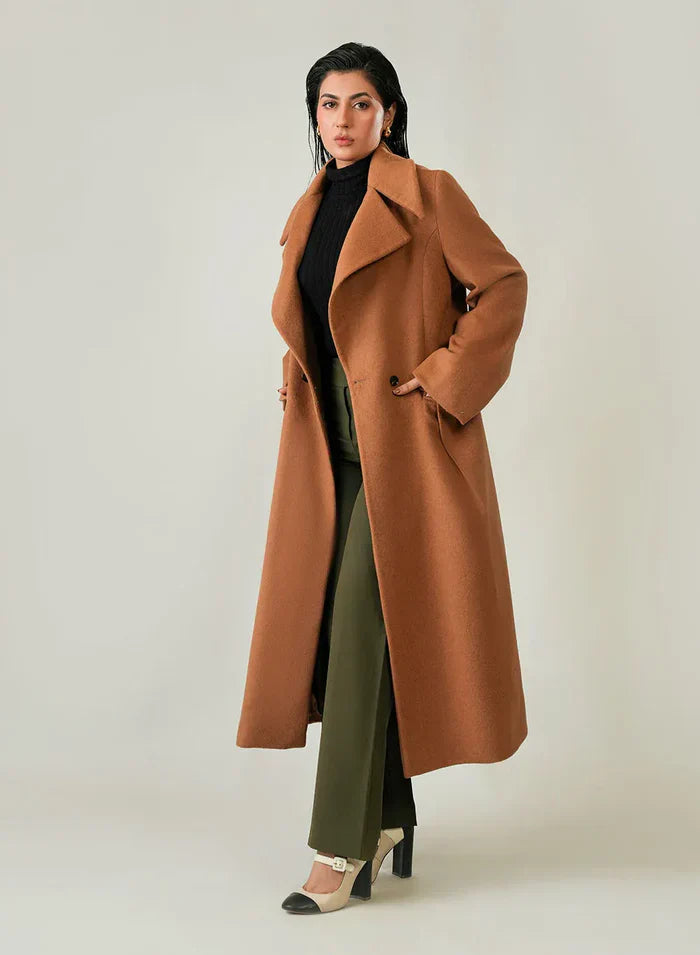 Modern women's wool coat