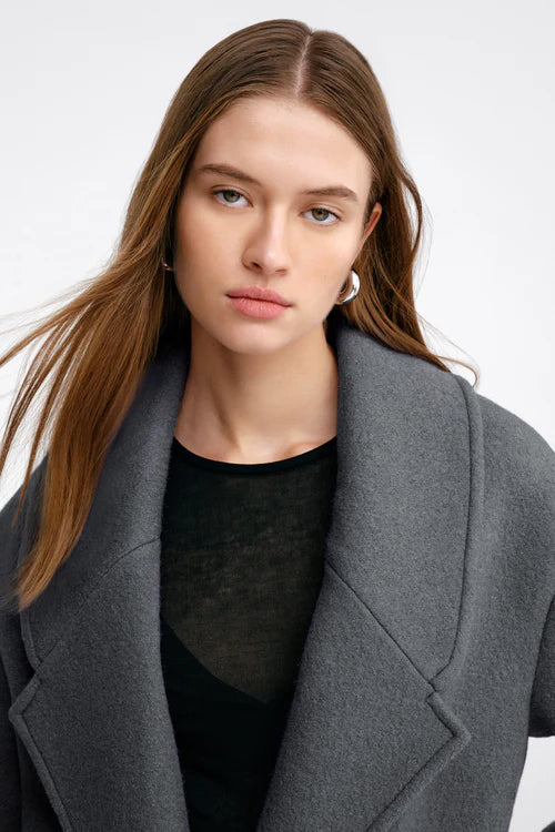 Modern wool coat streetwear