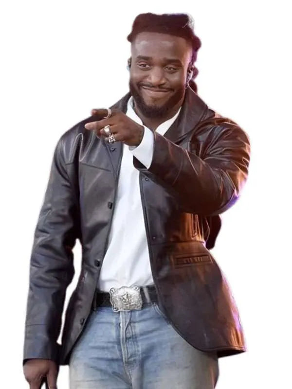 NBC S Today 2026 Shaboozey Black Leather Blazer