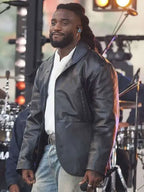 NBC S Today 2026 Shaboozey Black Leather Blazer