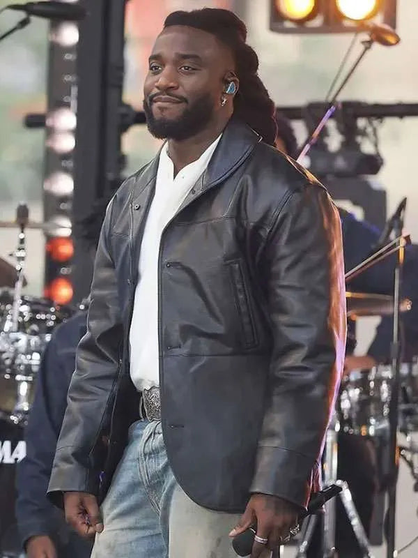 NBC S Today 2026 Shaboozey Black Leather Blazer