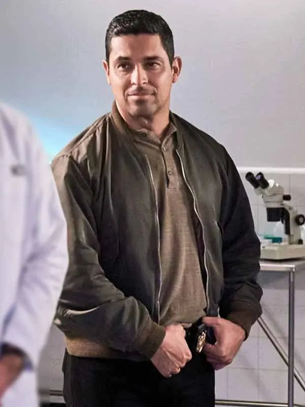 NCIS S23 Wilmer Valderrama Green Bomber Jacket