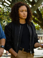 NCIS-Sydney-S03-Olivia-Swann-Black-Bomber-Jacket