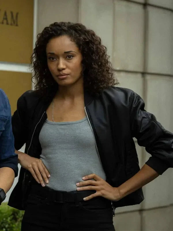 NCIS Sydney S03 Olivia Swann Black Bomber Jacket