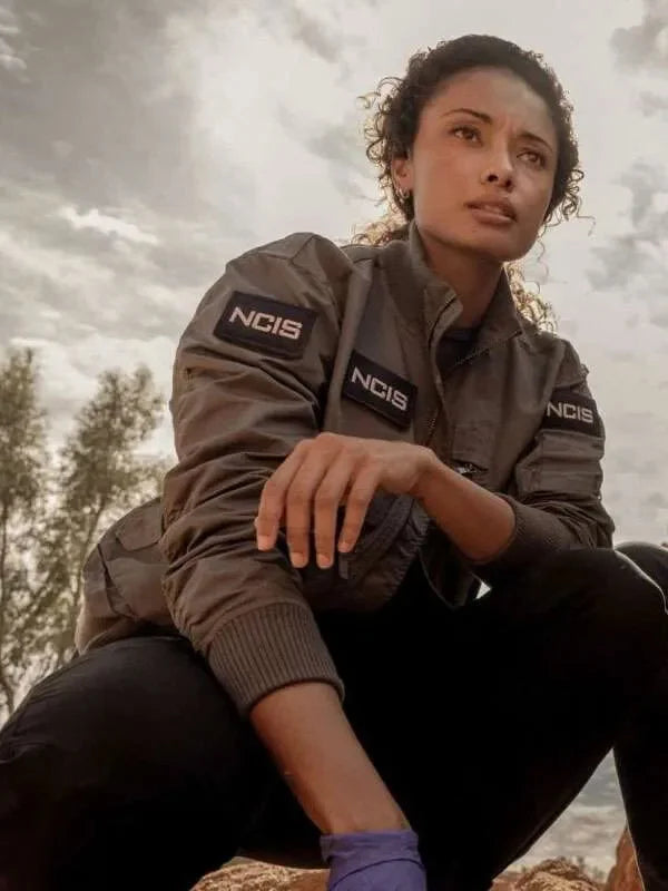 NCIS-Sydney-S03-Olivia-Swann-Bomber-Grey-Jacket