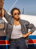 NCIS-Sydney-S03-Olivia-Swann-Grey-Bomber-Jacket