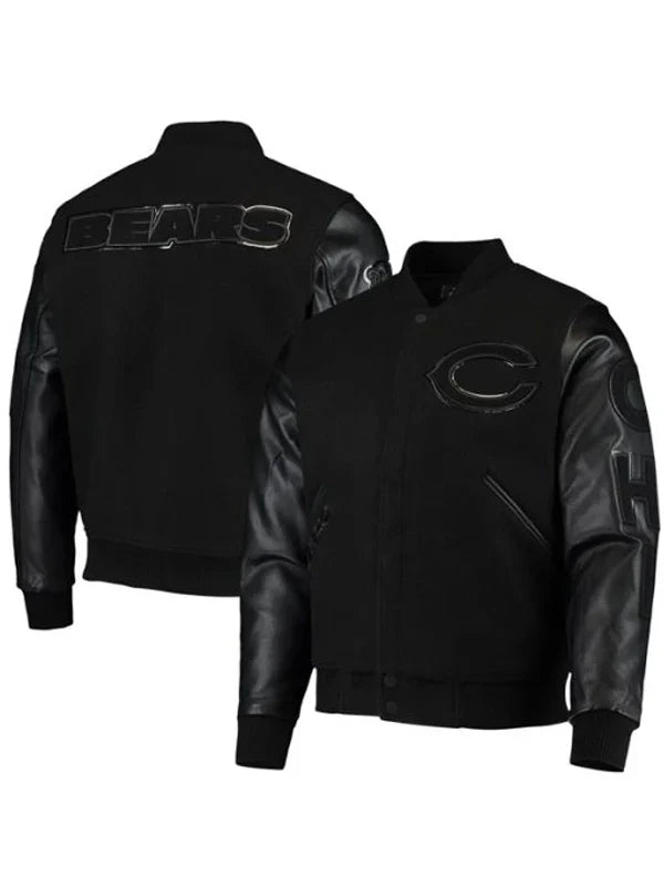 NFL-Chicago-Bears-Black-Bomber-Varsity-Jacket