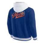 NY Mets Royal Cotton Hooded Jacket For Sale