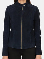 Navy Suede Jacket For Sale