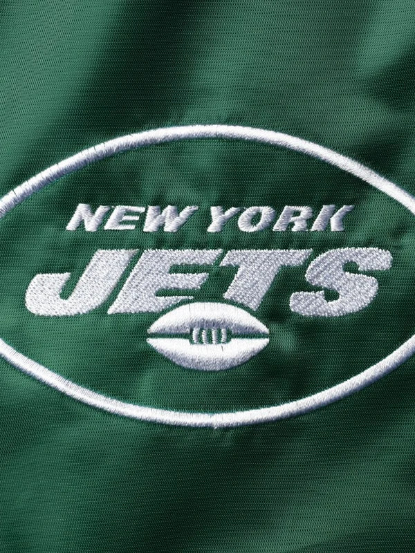 New York Jets Enforcer Satin Varsity Full-Snap Jacket