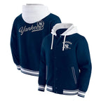 New York Yankees Navy Cotton Hooded Jacket In USA