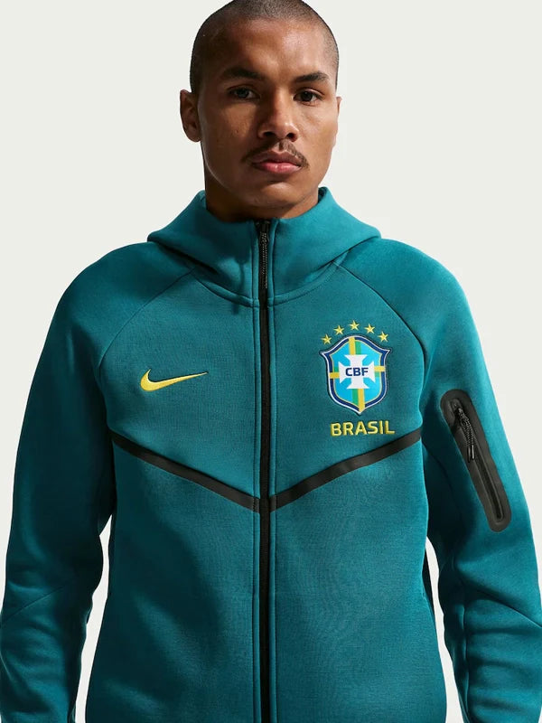 Nike-Brazil-National-Team-2026-Tech-Fleece-Windrunner-Raglan-Full-Zip-Green-Hoodie