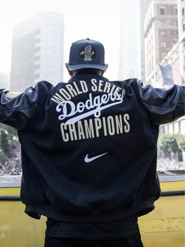 Nike-LA-Dodgers-World-Series-Black-Letterman-Jacket