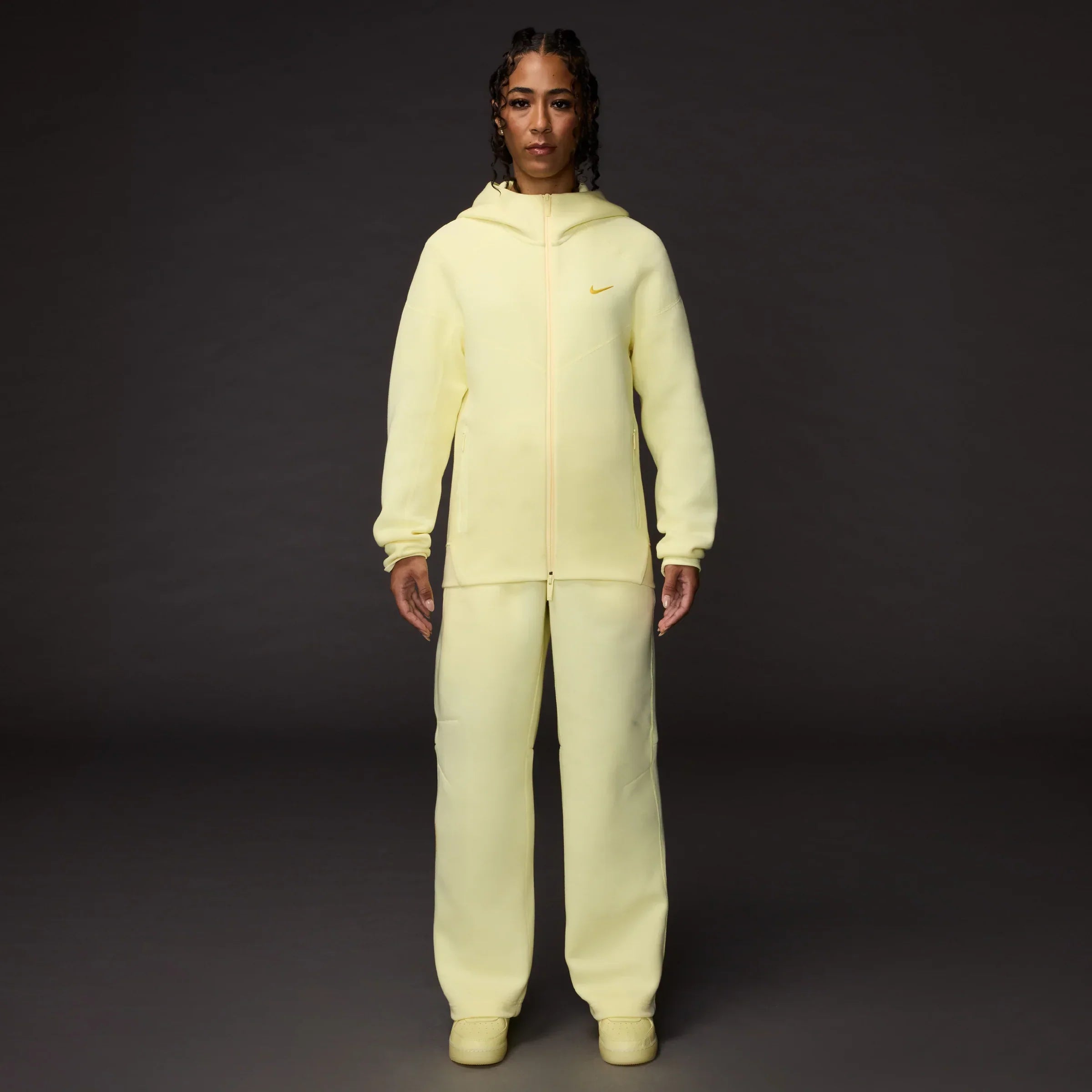Nike-X-Nocta-Tech-Fleece-Full-Zip-Up-Hoodie-Citron-Tint