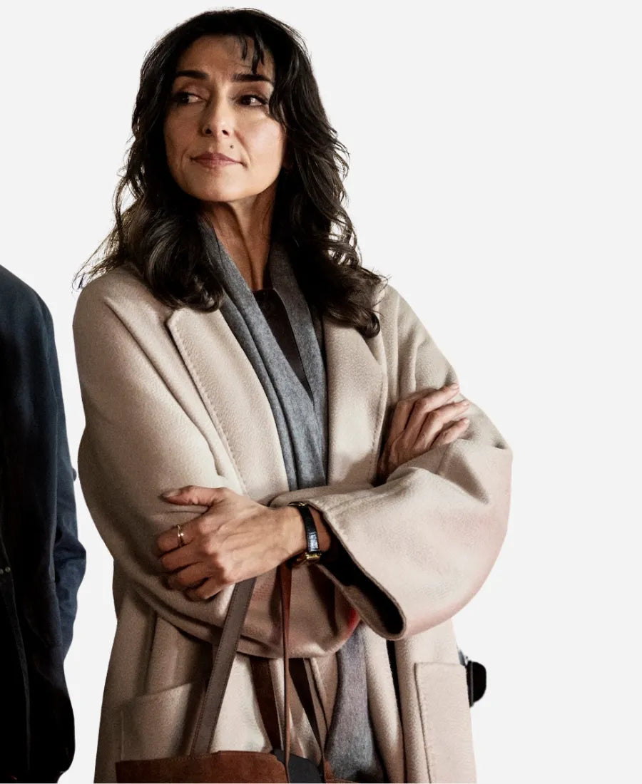 Nikki Reynard CIA 2026 Beige Coat