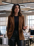 
Nikki Reynard CIA S01 Brown Suede Blazer