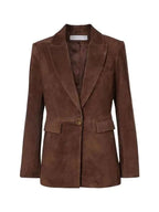
Nikki Reynard CIA S01 New  Brown Suede Blazer