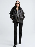 Nour Hammour Leather Jacket Drey