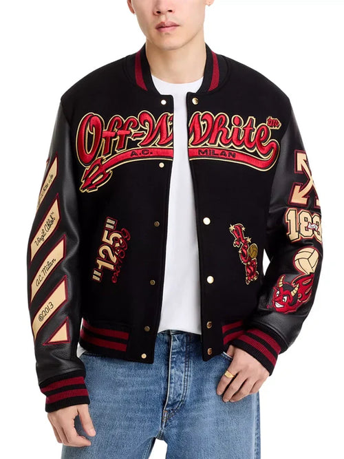AC MILAN X OFF-WHITE- VARSITY JACKET