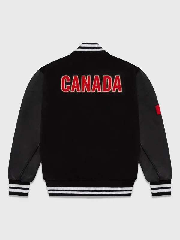OVO-x-Canada-Skateboard-Black-Jacket-Back-View