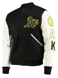 Oakland-Athletics-Black-and-White-Varsity-Jacket