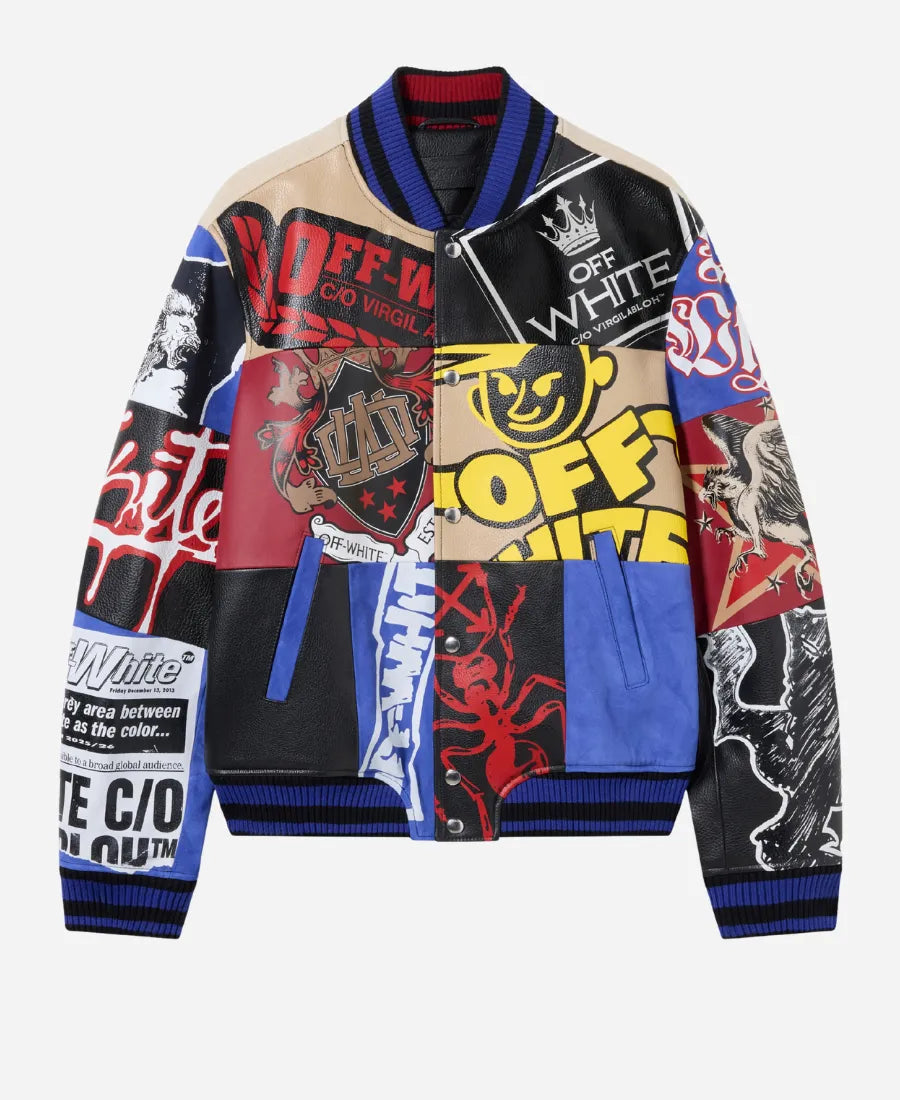 Off White Multipatch Varsity Jacket
