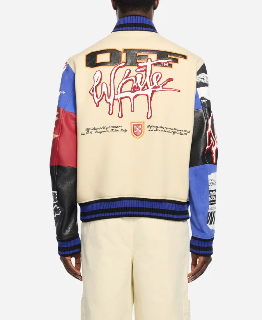 Off White Multipatch Varsity Jacket