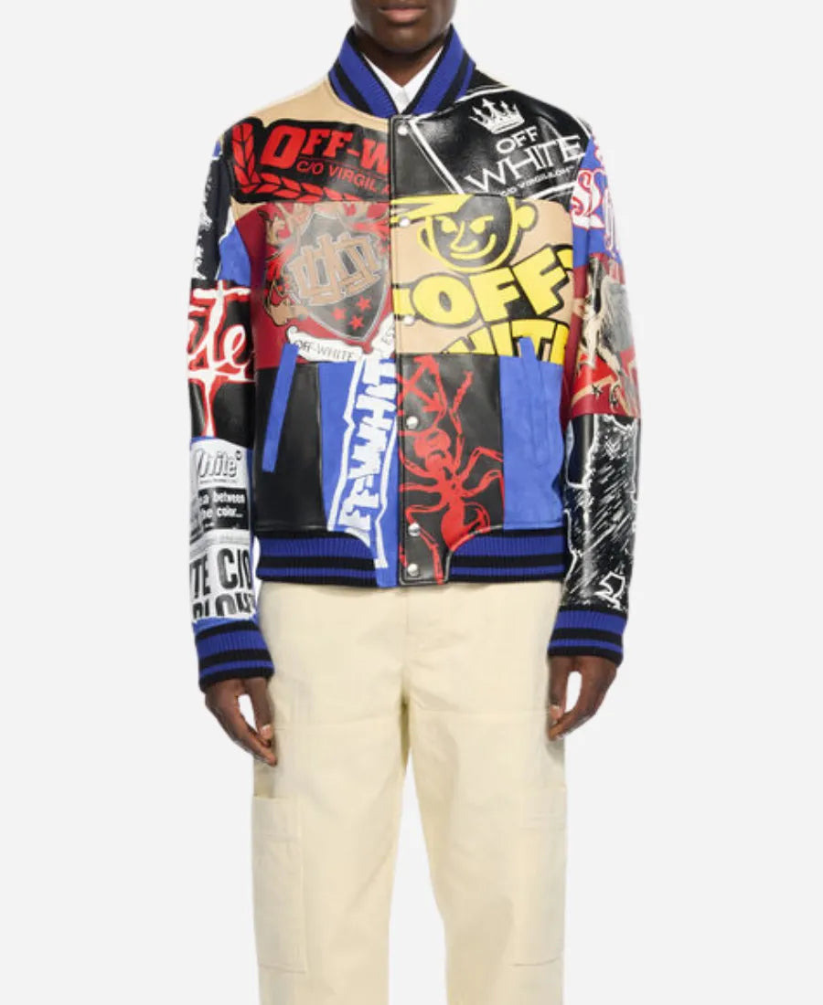 Off White Multipatch Varsity Jacket