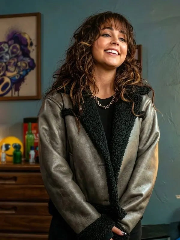 Off Campus 2026 Allie Hayes Shearling Leather Jacket