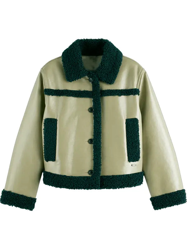 Off Campus 2026 Allie Hayes Shearling Leather Jacket